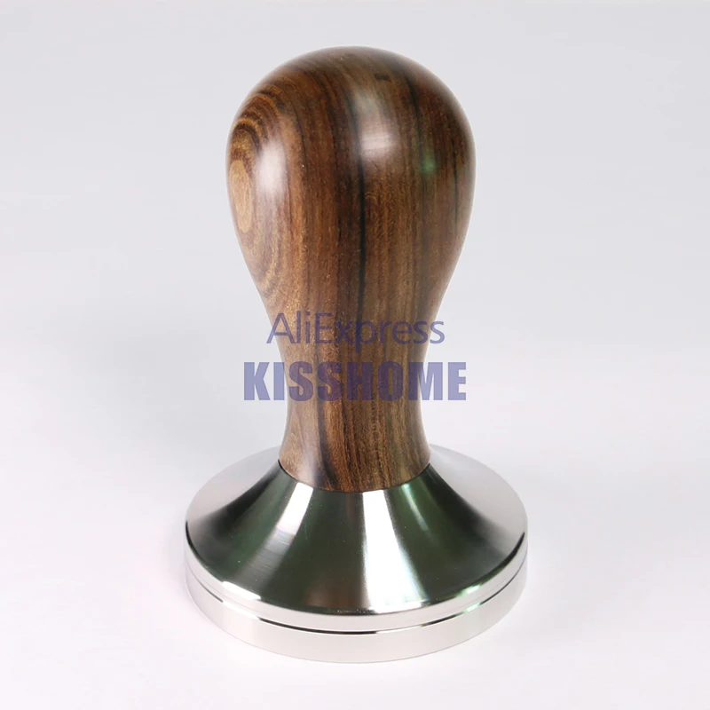 Coffee Tamper 41mm 49mm 51mm 53mm 57.5mm 58.35mm Wooden Handle Stainless Steel Delonghi Breville Barista Espresso Accessories