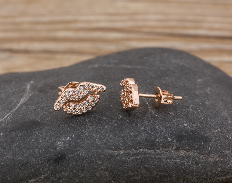Fashion Female Luxury Crystal Round Stud Earrings Vintage Gold Color Wedding Party Jewelry Copper Zircon Crystal Stone Earrings