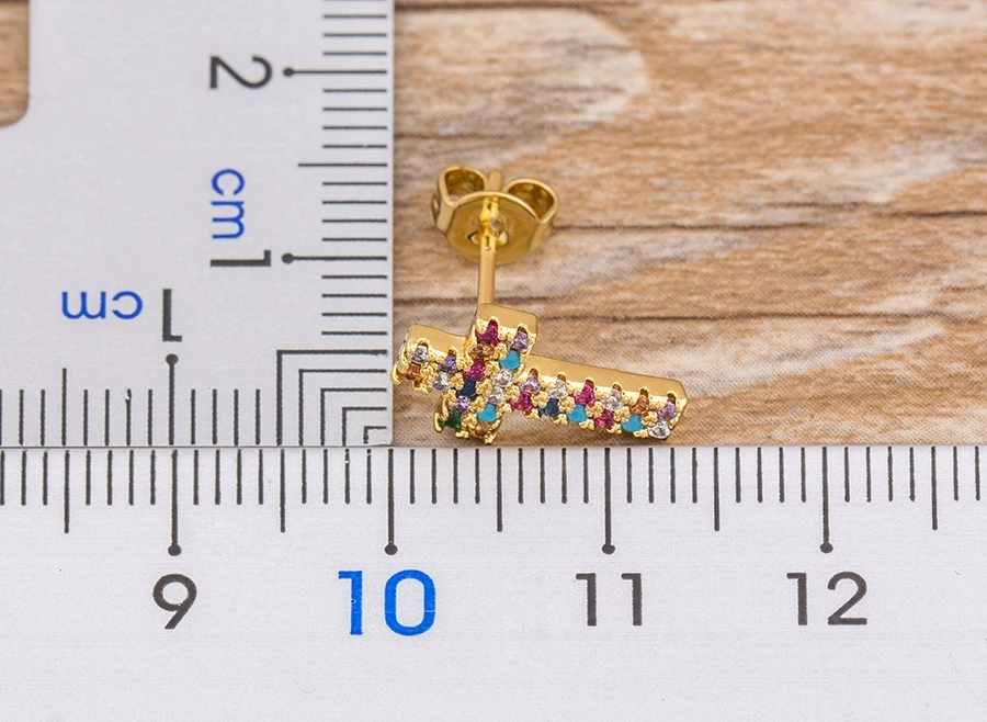 Fashion Female Luxury Crystal Round Stud Earrings Vintage Gold Color Wedding Party Jewelry Copper Zircon Crystal Stone Earrings