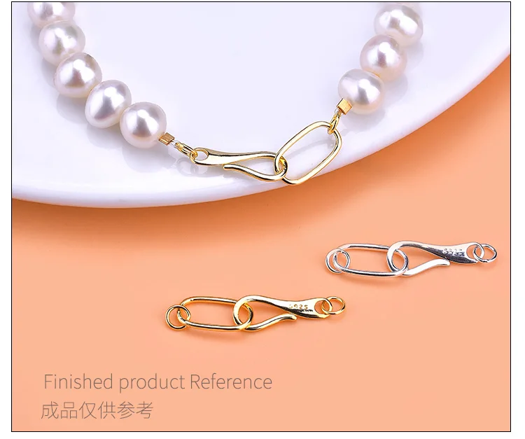 Jewelry DIY accessories material 925 Sterling Silver Necklace Bracelet question mark clasp connection clasp end CLASP BRACELET e