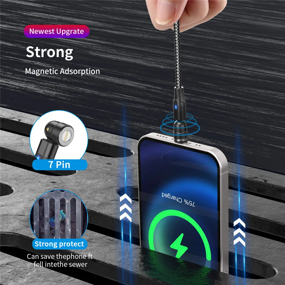 USLION 60W Magnetic Cable Quick Charge PD Fast Charging Type C to Type C Cable For redmi note 10s Data Charger Cable For MacBook
