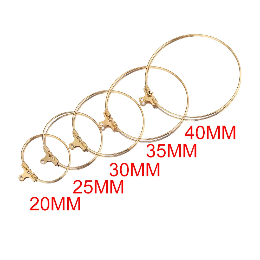 10pcs Lot Gold Stainless Steel Ear Wire Earring Hooks Connector for DIY Jewelry Making Accessories Crafts Dangle Hoop Components