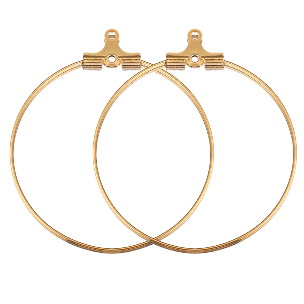 10pcs Lot Gold Stainless Steel Ear Wire Earring Hooks Connector for DIY Jewelry Making Accessories Crafts Dangle Hoop Components