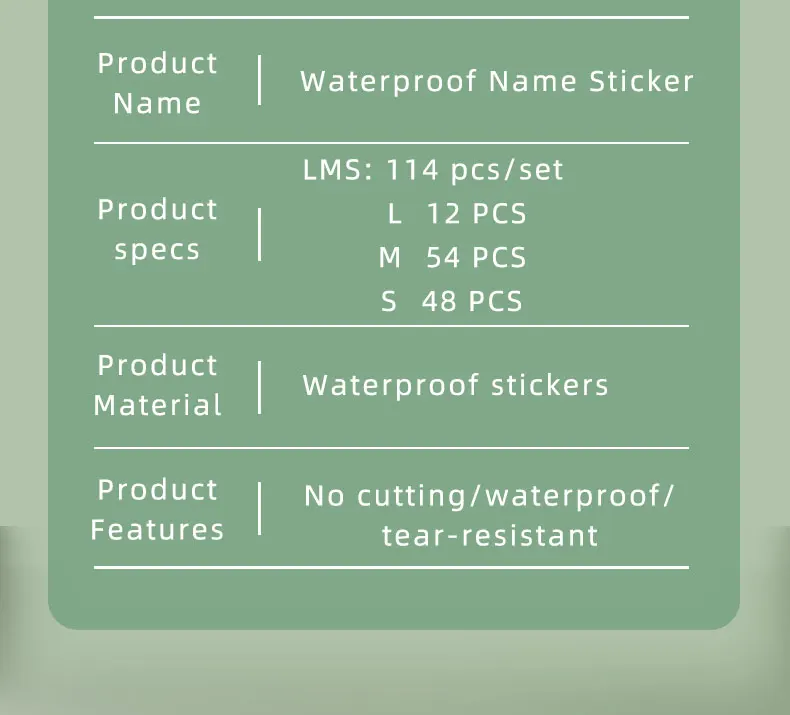 114Pcs Cartoon Unicorn Name Stickers Custom Girl Personal Tags Kids Waterproof Cartoon Label For School Stationery Scrapbooking