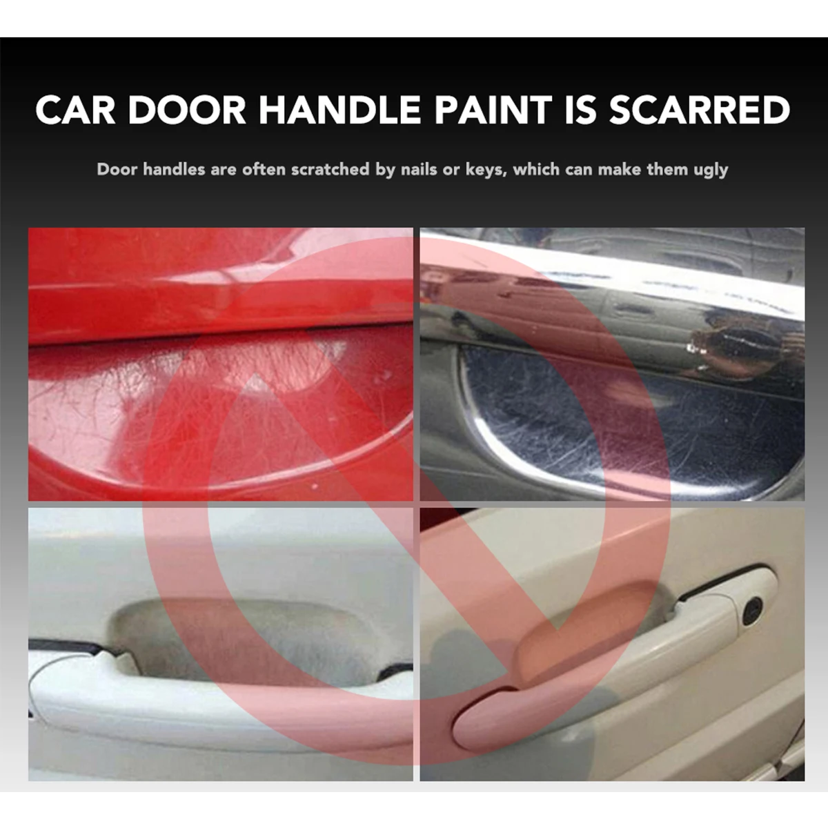4Pcs Car Door Handle Stickers Anti Scratch Film Universal Carbon Fiber Protector For Opel Kia Fiat Ford VW Hyundai Auto Styling