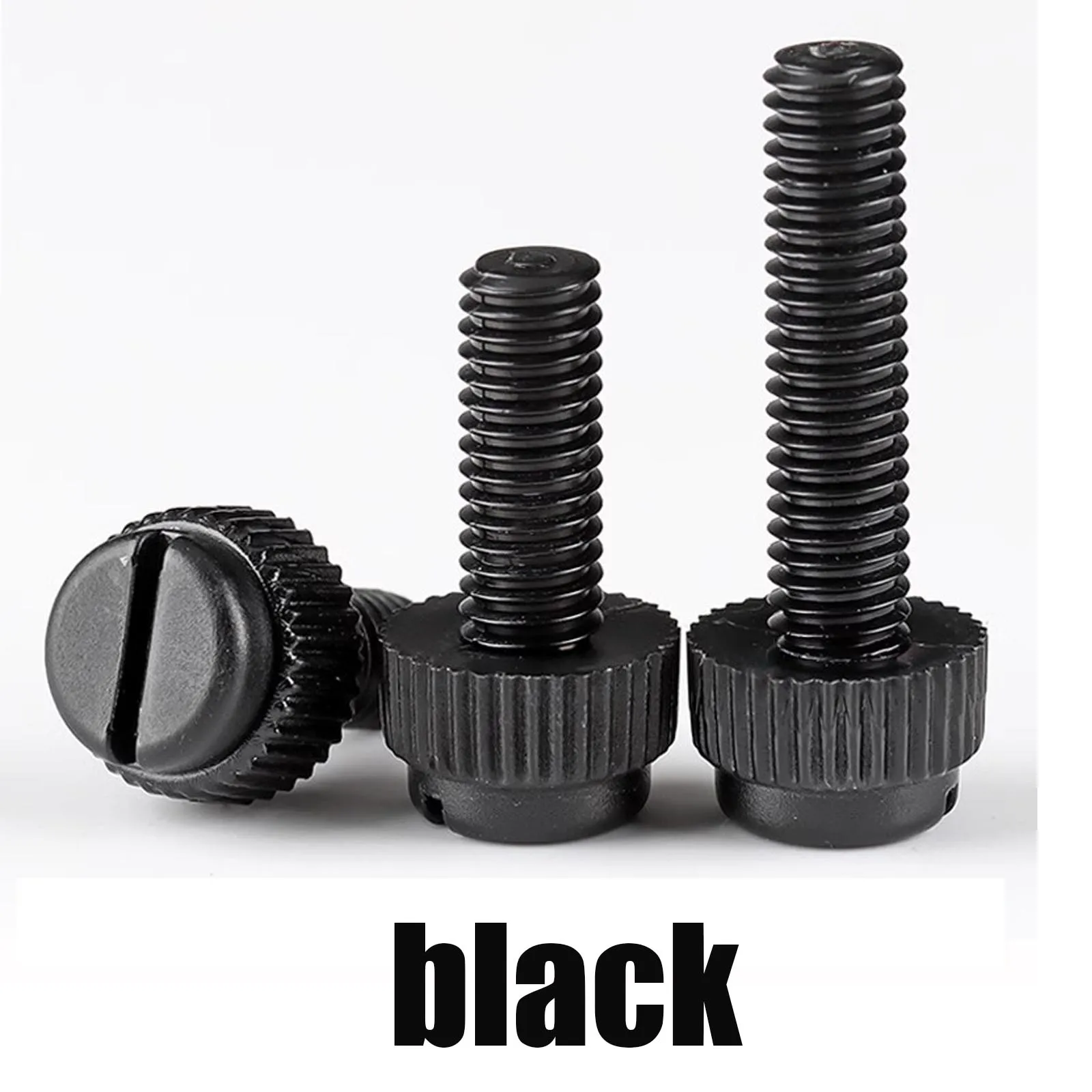 10/20Pcs M3 M4 M5 M6 M8 Acrylic Clear Transparent Nylon PA66 White Black Plastic Knurl Slotted Head Toolless Thumb Bolt Screw