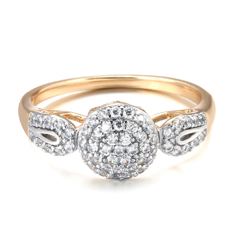 SYOUJYO Top Quality Luxury Natural Zircon Rings for Women Fashion 585 Rose Golden And Silver Color Jewelry Brand New