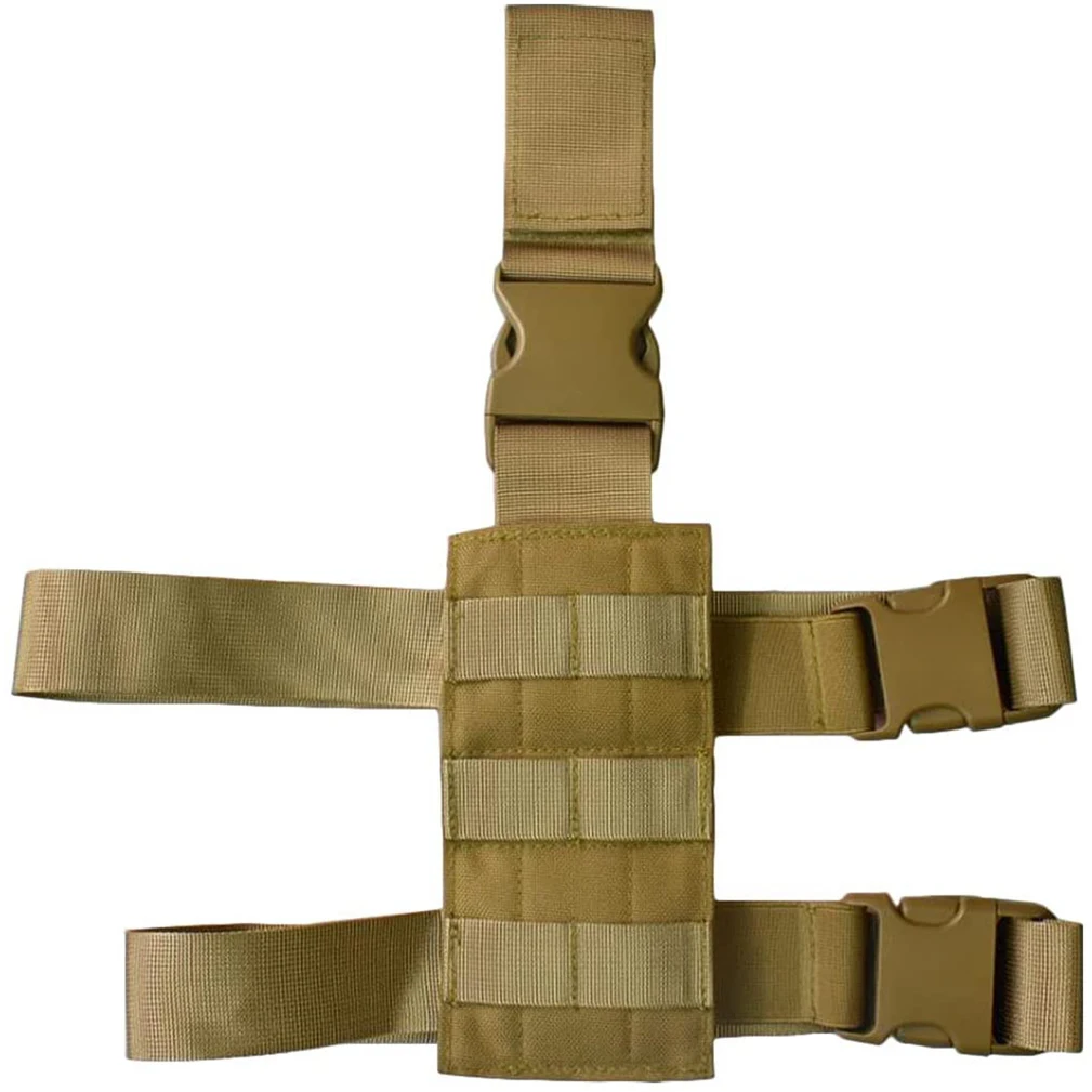 Tactical Drop Leg Platform Thigh MOLLE Rig with Adjustable Belt & Thigh Straps Molle Module With Molle Phone EDC Bag Organzier
