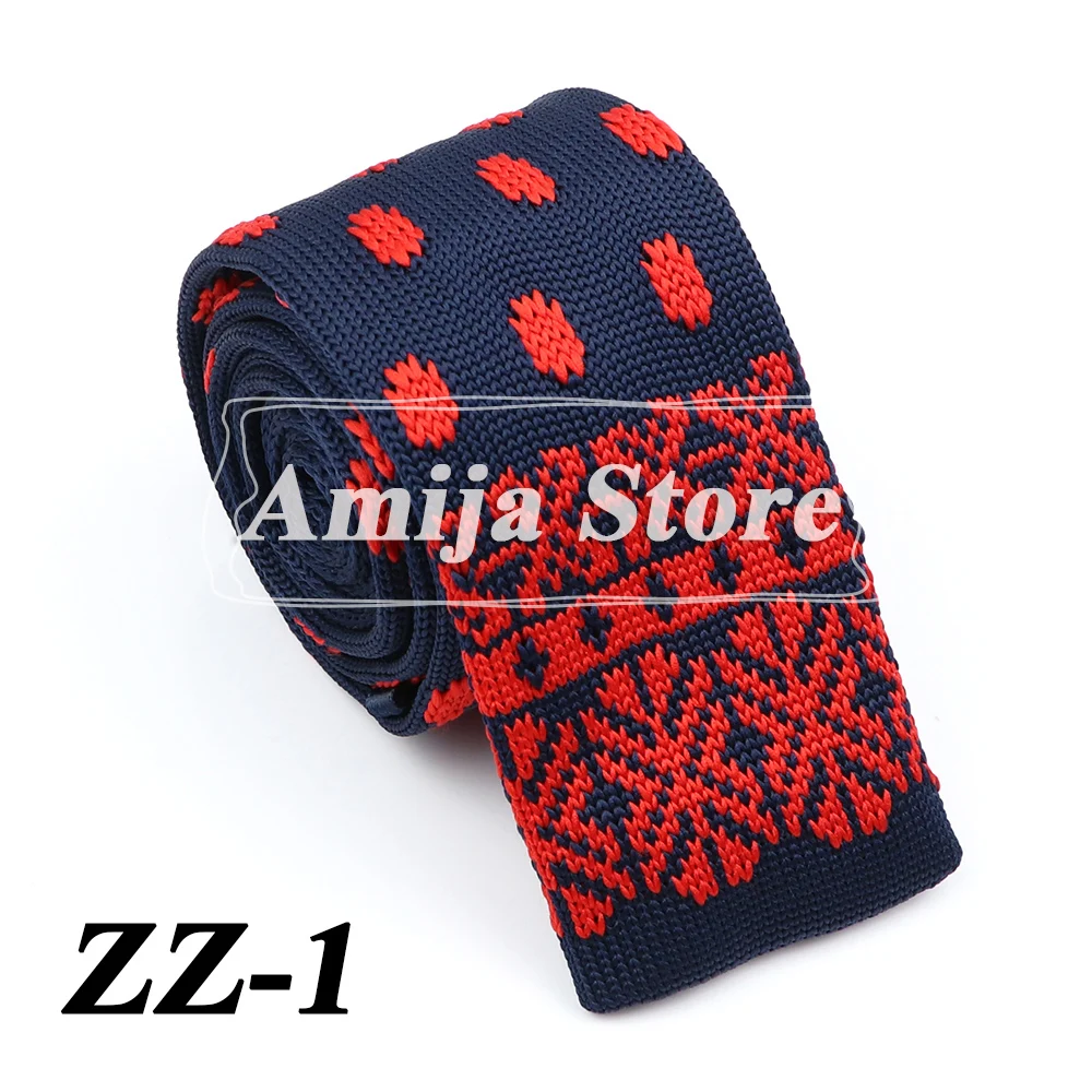 New Fashion Men's Knitted Tie Print Floral Flower Skinny Narrow Slim Knit Warm Neck For Men Woven Designer Daily Wear Cravat