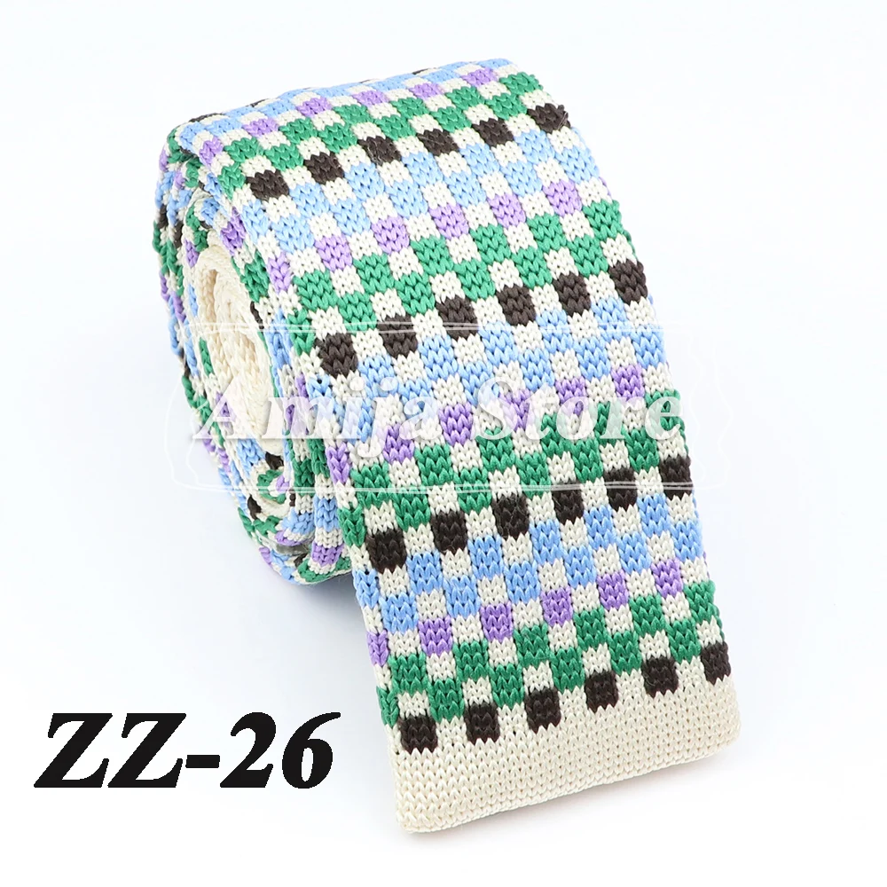 New Fashion Men's Knitted Tie Print Floral Flower Skinny Narrow Slim Knit Warm Neck For Men Woven Designer Daily Wear Cravat