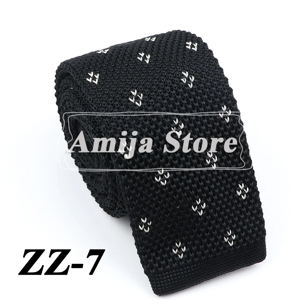 New Fashion Men's Knitted Tie Print Floral Flower Skinny Narrow Slim Knit Warm Neck For Men Woven Designer Daily Wear Cravat