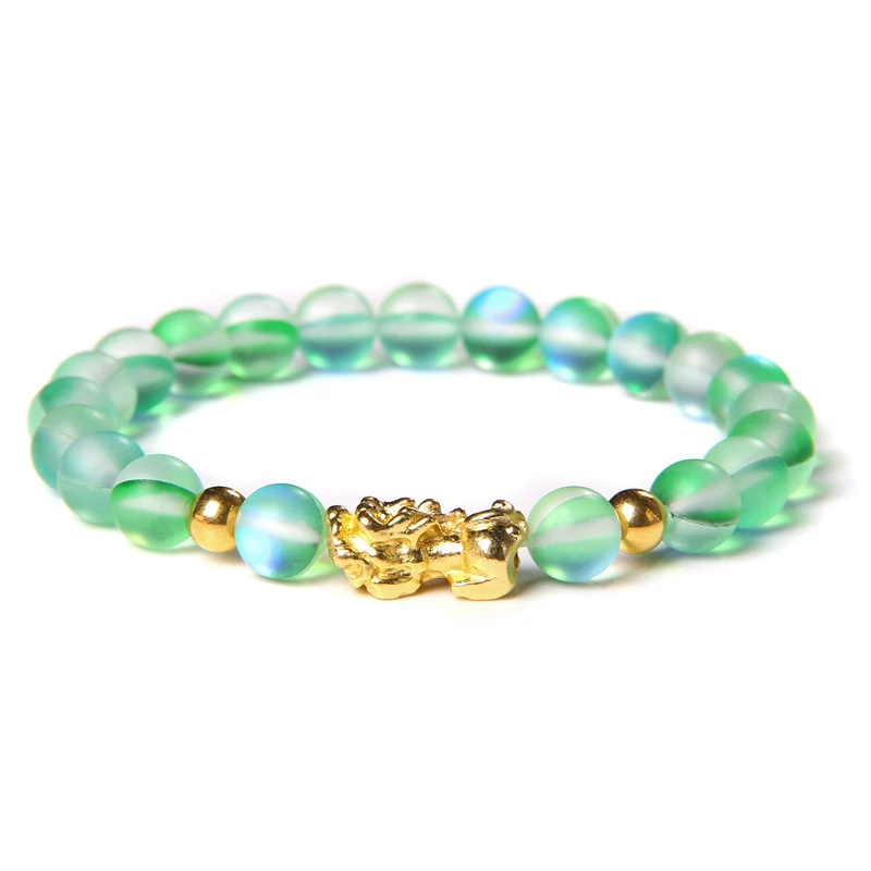 Fengshui Pixiu Bracelet Natural Obsidian Stone Beads Bracelets For Women Men Wealth Good Luck Buddha Unisex Wristband Jewelry
