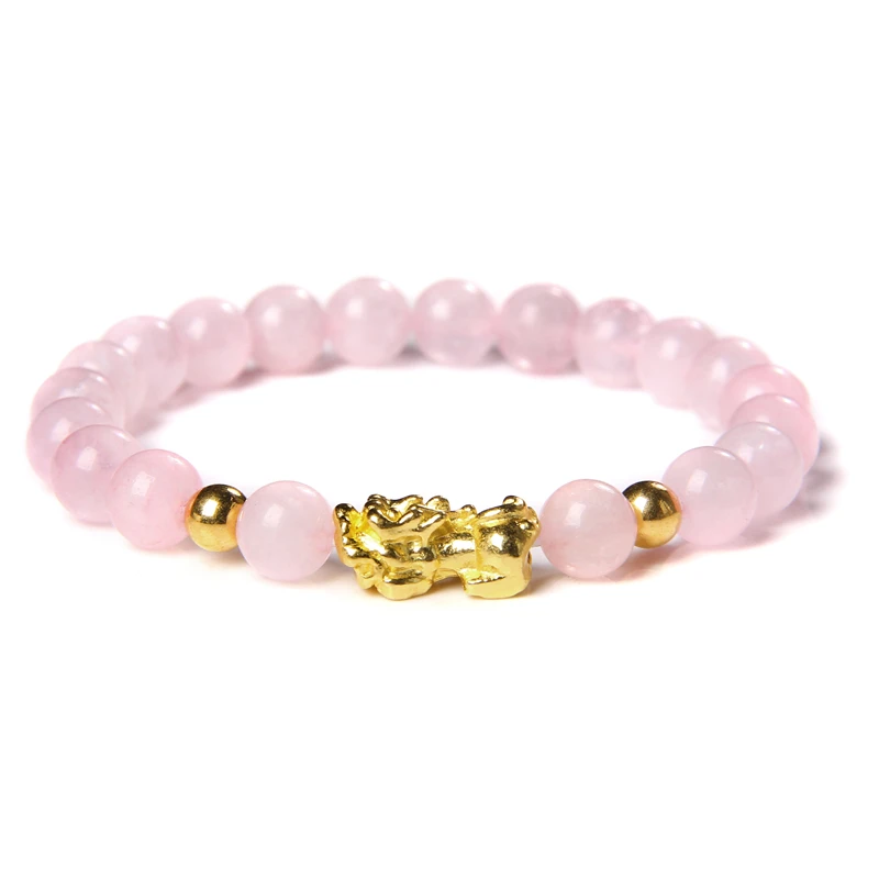 Fengshui Pixiu Bracelet Natural Obsidian Stone Beads Bracelets For Women Men Wealth Good Luck Buddha Unisex Wristband Jewelry