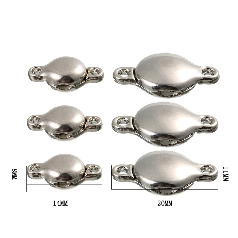 5sets/lot Strong Strong Magnetic Clasps fit 8*14/12*20mm Leather Bracelet Buckle Connectors Hook For Jewelry Making Wholesale