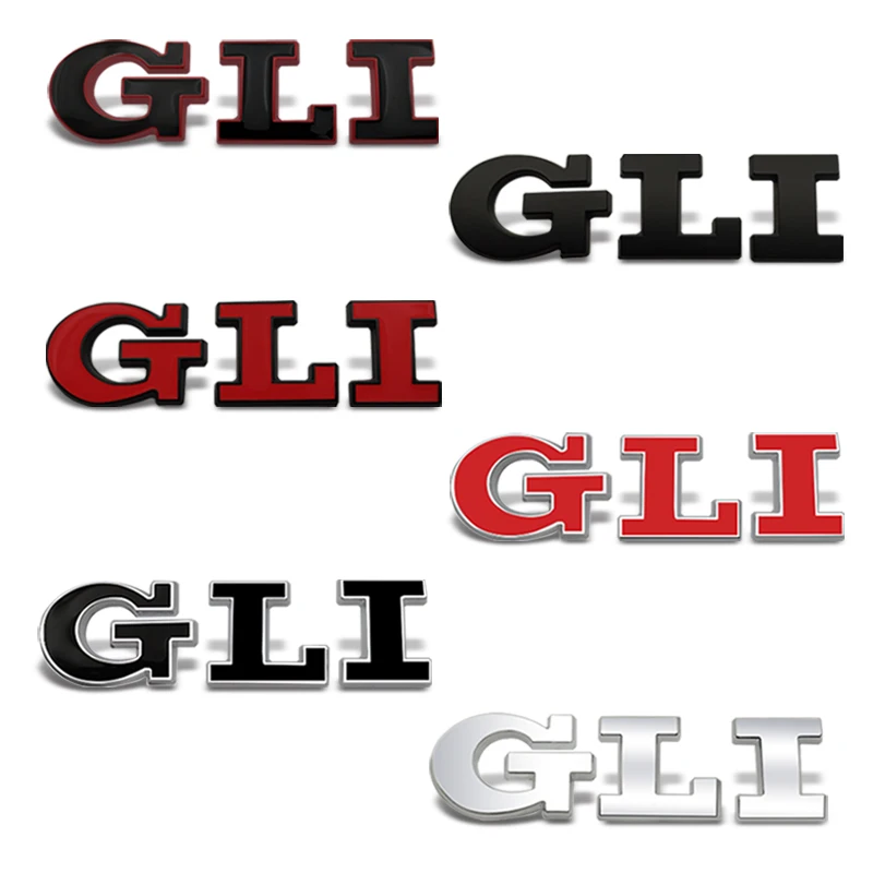 Car-Styling Metal Stickers GLI Emblem Badge For Jetta Golf 3 4 5 6 7 Touareg Amarok 4 Motion MK2 MK3 MK4 MK5 MK6 MK7 R32