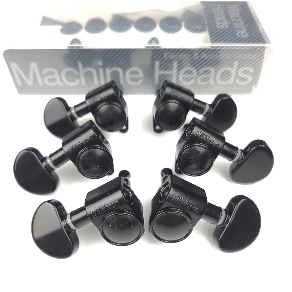 Wilkinson 3+3 Tuning Keys Pegs 19:1 Guitar Machine Heads Tuners For LP SG Electric or Acoustic Guitar WJ303 Silver Black Gold