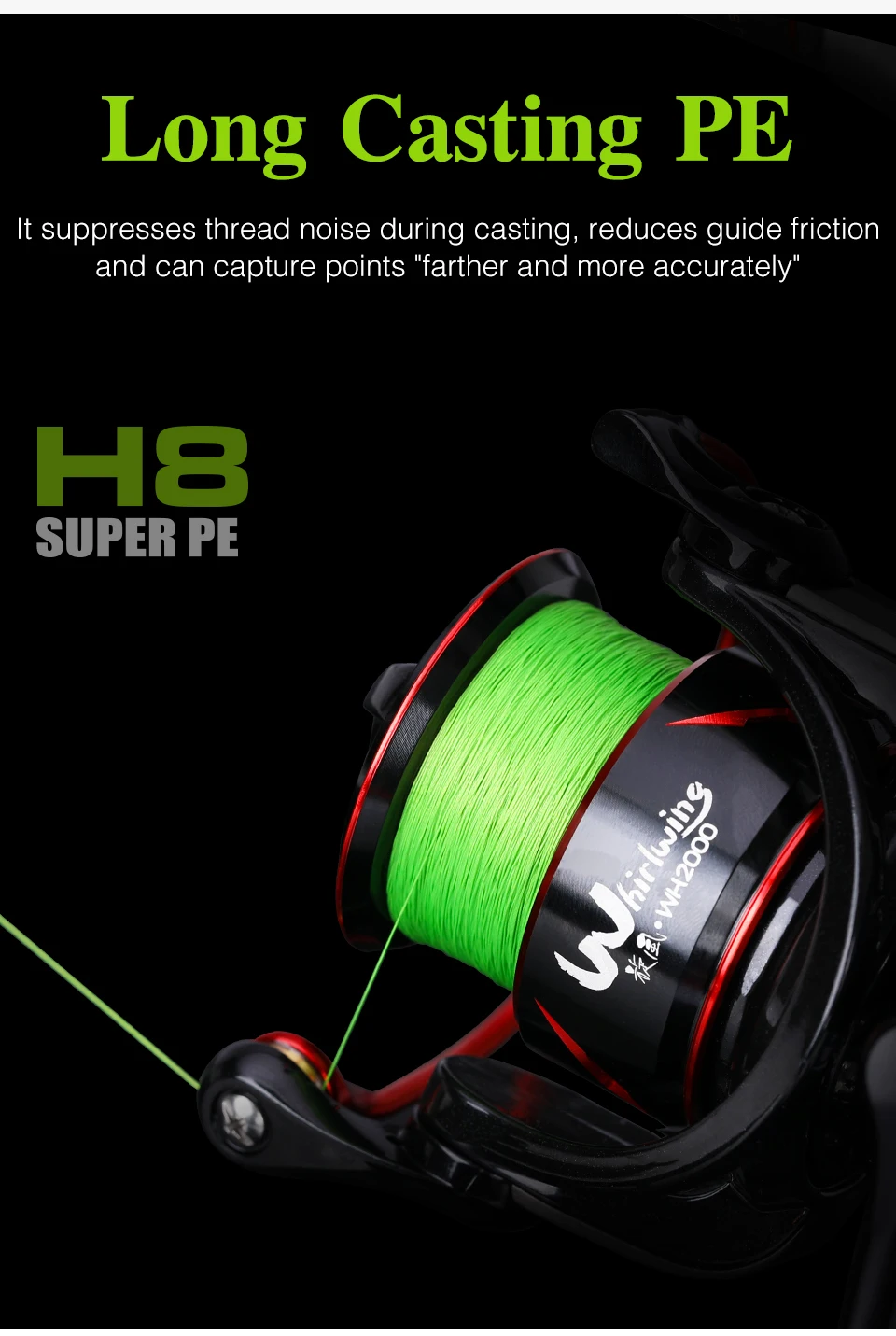 TSURINOYA 150M 100M 8 Weaves PE Fishing Line H8 Ultra-long Casting 8 Strand Braided Smooth Multifilament Line 14-50LB