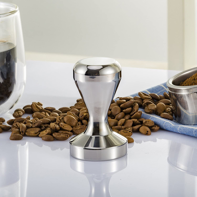 49mm 51mm 58mm Coffee Tamper Stainless Steel Cafe Shop Calibrated Pressure Espresso Maker Barista Powder Coffee Hammer Flat Base