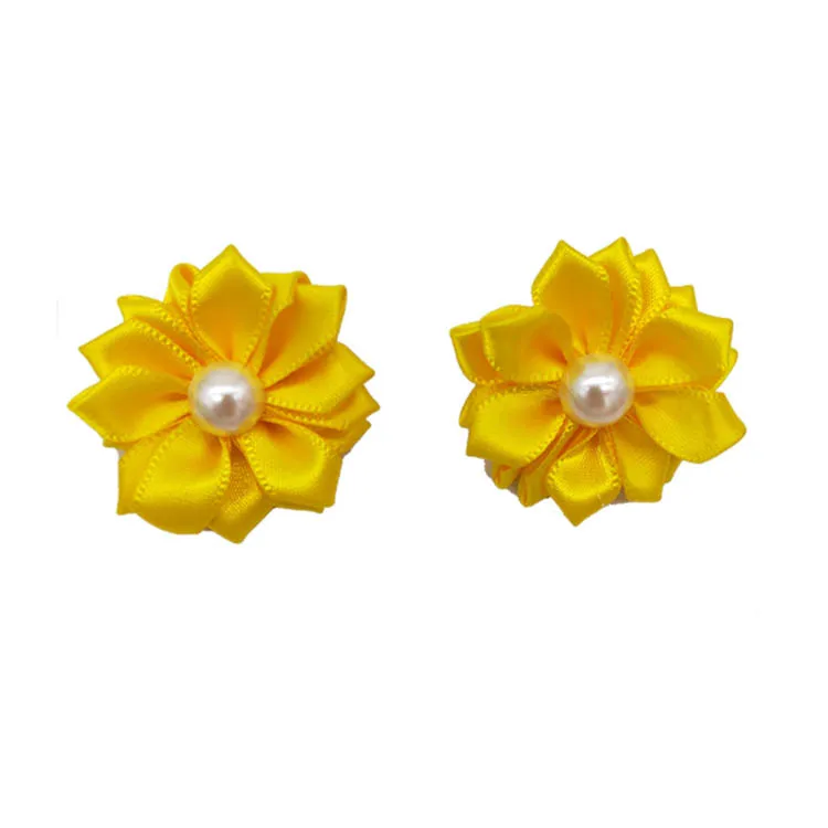 20Pcs/Lot Flower Dog Hair Bows Long Hair Pet Dogs Bows Rubber Band Cat Puppy Hair Clips Pet Grooming Bow Dog Accessories