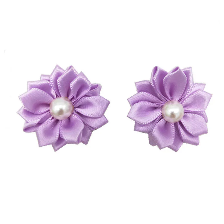 20Pcs/Lot Flower Dog Hair Bows Long Hair Pet Dogs Bows Rubber Band Cat Puppy Hair Clips Pet Grooming Bow Dog Accessories