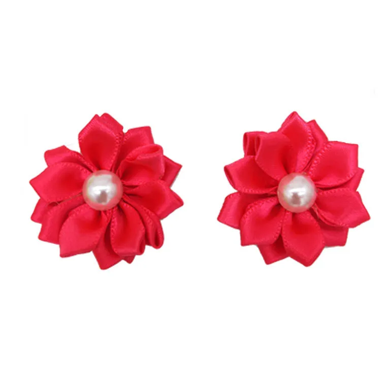 20Pcs/Lot Flower Dog Hair Bows Long Hair Pet Dogs Bows Rubber Band Cat Puppy Hair Clips Pet Grooming Bow Dog Accessories