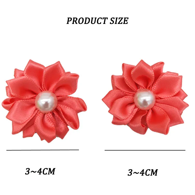 20Pcs/Lot Flower Dog Hair Bows Long Hair Pet Dogs Bows Rubber Band Cat Puppy Hair Clips Pet Grooming Bow Dog Accessories