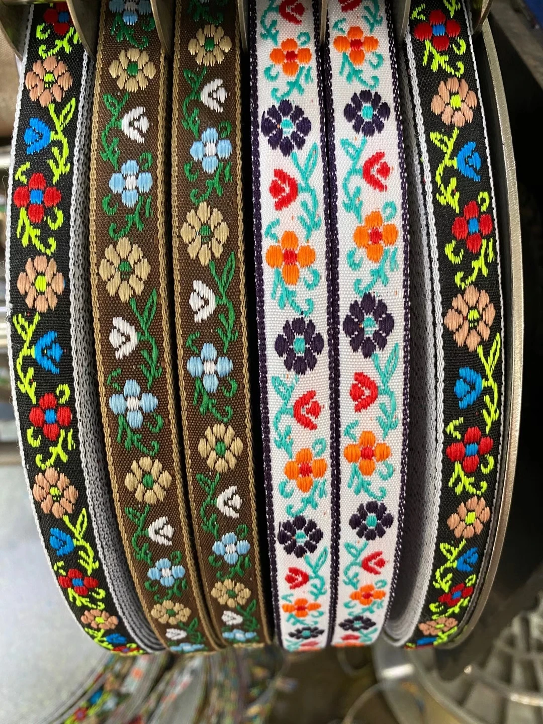HOT 5 Yards 2CM Vintage Ethnic Jacquard Embroidery Ribbon Boho Lace Trim DIY Clothes Bag Accessories Custom