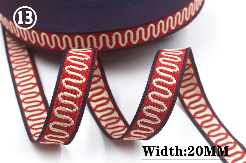 HOT 5 Yards 2CM Vintage Ethnic Jacquard Embroidery Ribbon Boho Lace Trim DIY Clothes Bag Accessories Custom