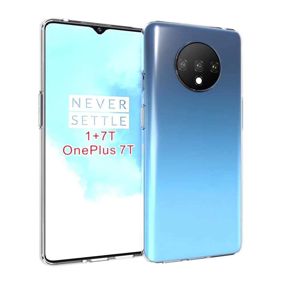 Case for OnePlus 7T OnePlus 7T 1+7T Silicone TPU Case for One Plus 7T Ultra Thin Clear and Matte Solid Black Cover Case