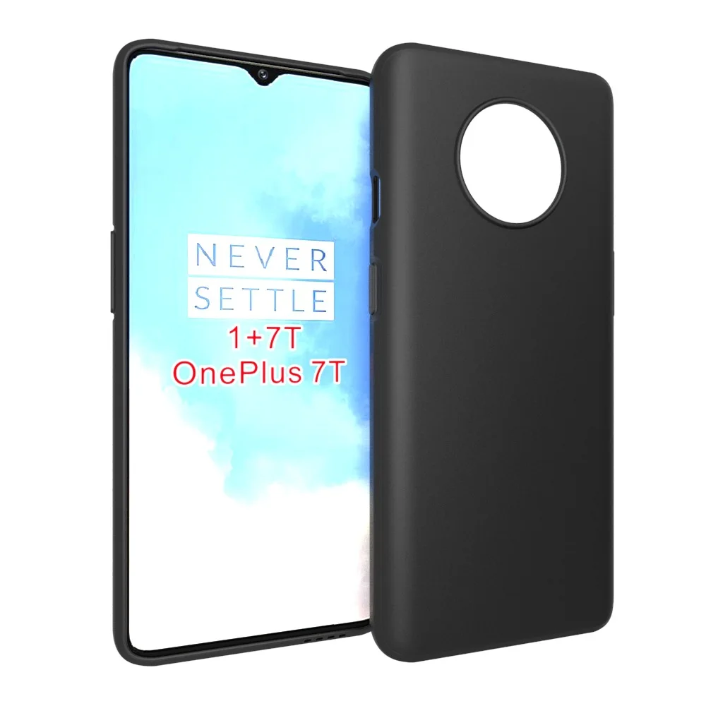 Case for OnePlus 7T OnePlus 7T 1+7T Silicone TPU Case for One Plus 7T Ultra Thin Clear and Matte Solid Black Cover Case