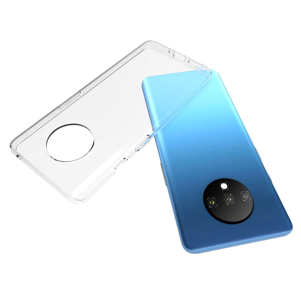 Case for OnePlus 7T OnePlus 7T 1+7T Silicone TPU Case for One Plus 7T Ultra Thin Clear and Matte Solid Black Cover Case