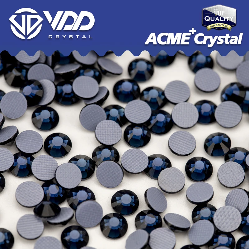 VDD Aquamarine/Lt.Sapphire/Indicolite/Capri Blue/Sapphire/Montana ACME+Series Glass Rhinestones Flatback Hot-Fix Crystal