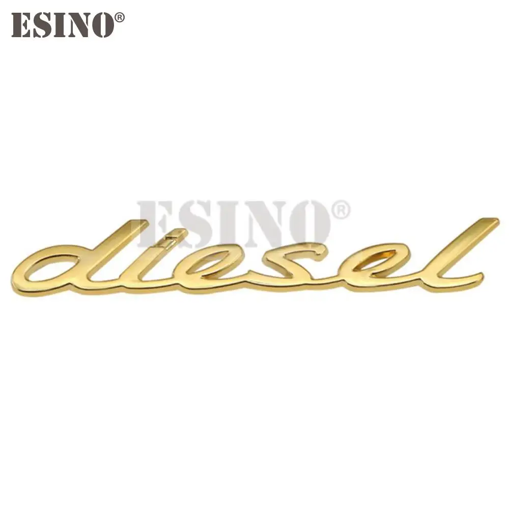 Car Styling 3D Diesel Metal Chrome Zinc Alloy Emblem Logo Car Badge Body Trunk Fender Adhensive Emblem Auto Accessory