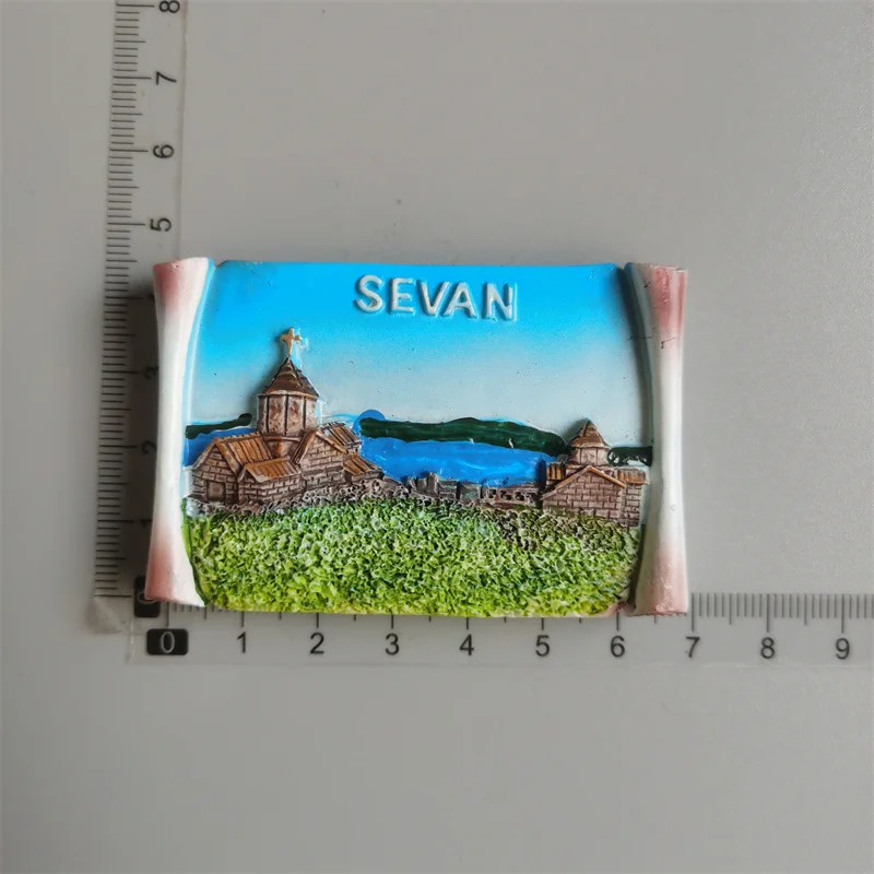 Azerbaijan Fridge Magnets Tourist Souvenir BAKU 3D Resin Magnets Armenia Jordan Collection Travel Gift Home Refrigerators Decor