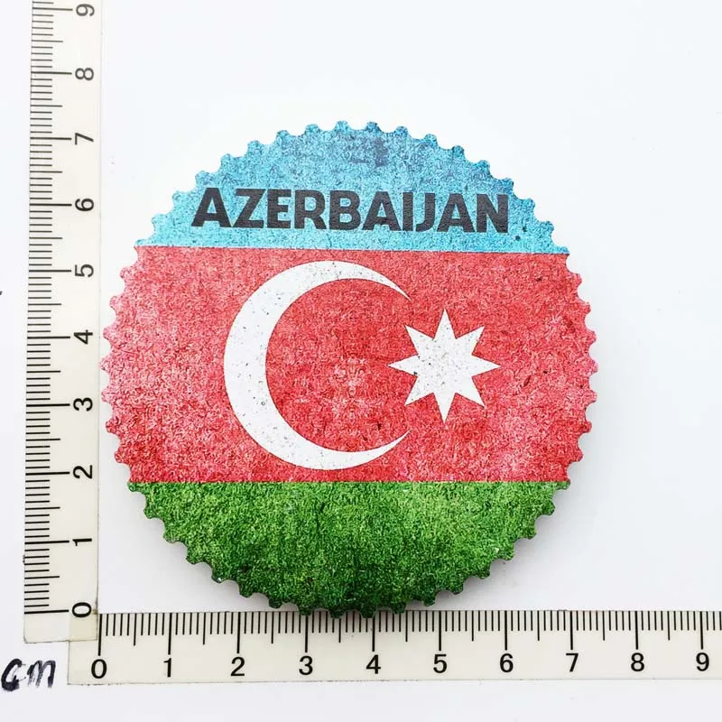 Azerbaijan Fridge Magnets Tourist Souvenir BAKU 3D Resin Magnets Armenia Jordan Collection Travel Gift Home Refrigerators Decor