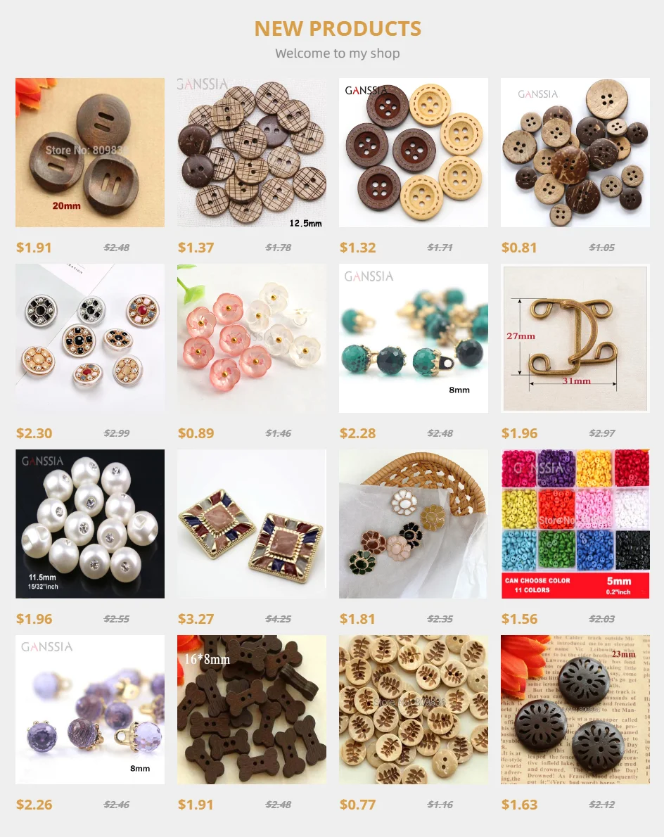100pcs/lot Size:10mm (0.40') Natural Color Wooden Button for Sewing Wood Buttons Scrapbooking (SS-5008)