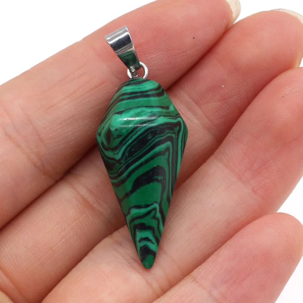 Natural Stone Crystal Agates Pendant Charms Turquoises Healing Reiki Pendants for Women Jewelry Making DIY Charm Necklace Gift