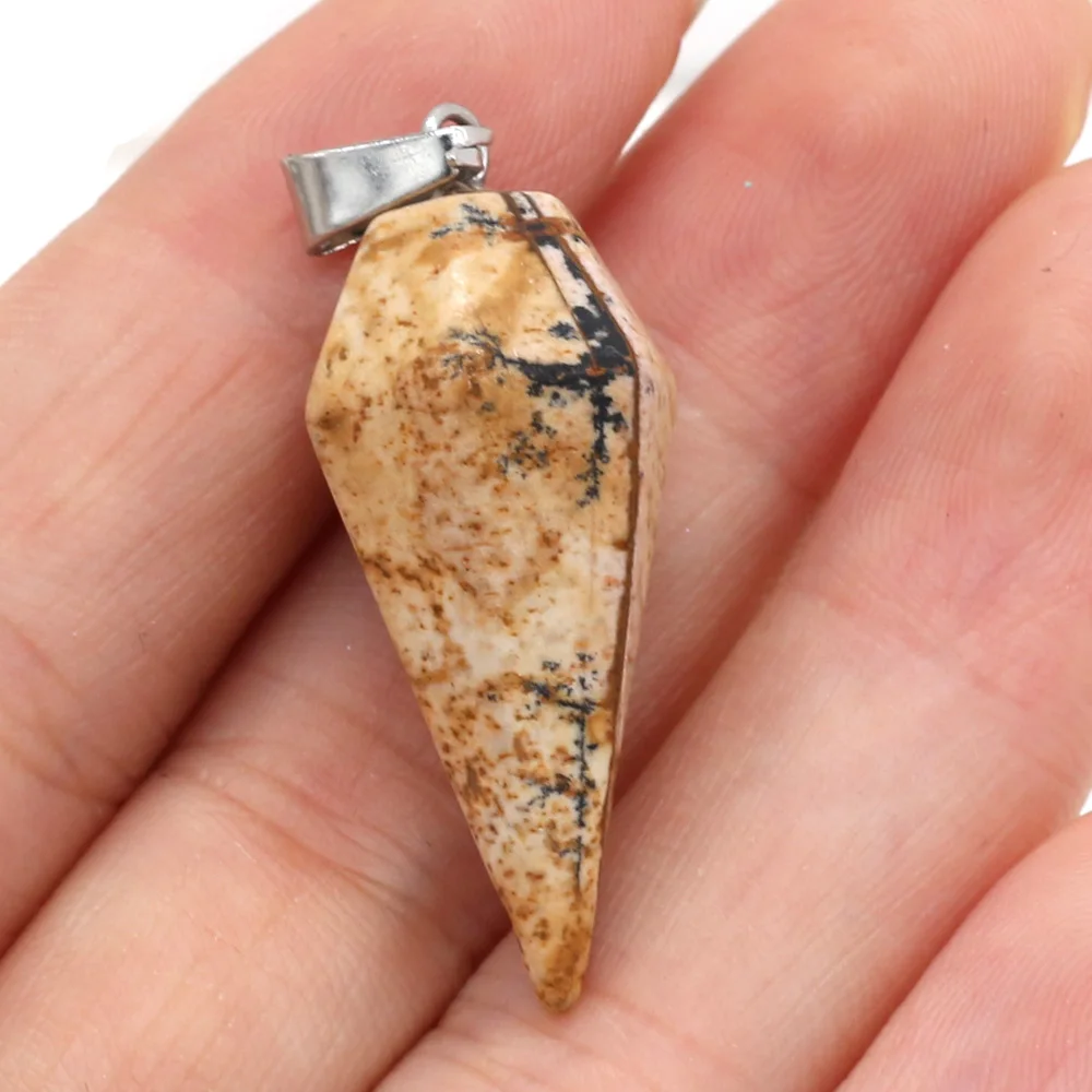 Natural Stone Crystal Agates Pendant Charms Turquoises Healing Reiki Pendants for Women Jewelry Making DIY Charm Necklace Gift