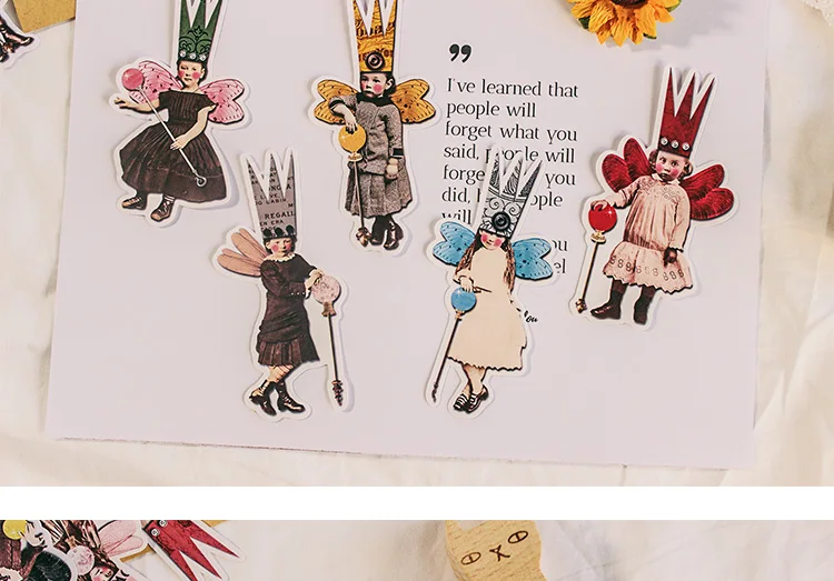 27PCS Vintage letter stickers kawaii children DIY scrapbooking album journal happy planner crafts decorative stickers package