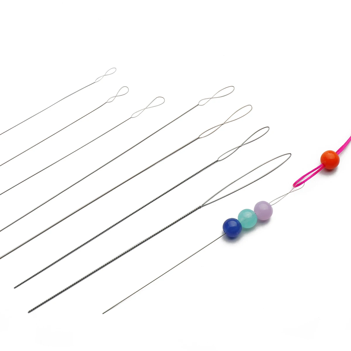 1pc Oar Twist Pearl Needle Special Needle For Pearl Piercing Beaded 0.15-0.7mm String Needle Extra Fine Perforation Needle