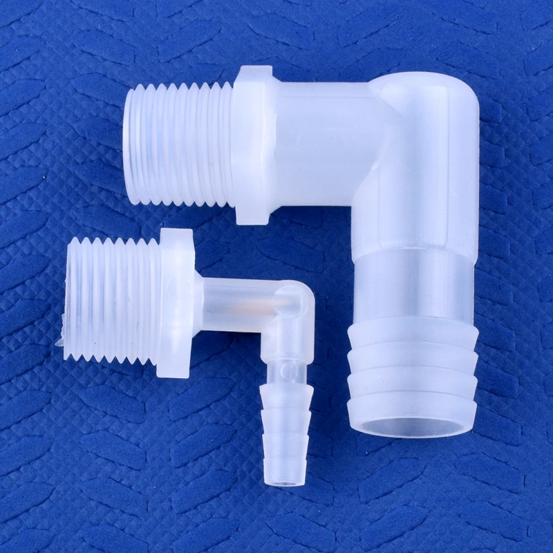 5~200pcs G1/2 Male Thread To 6.4~19.5mm PP Pagoda Elbow Connector Aquarium Tank Air Pump Adapter Irrigation Water Hose Joint