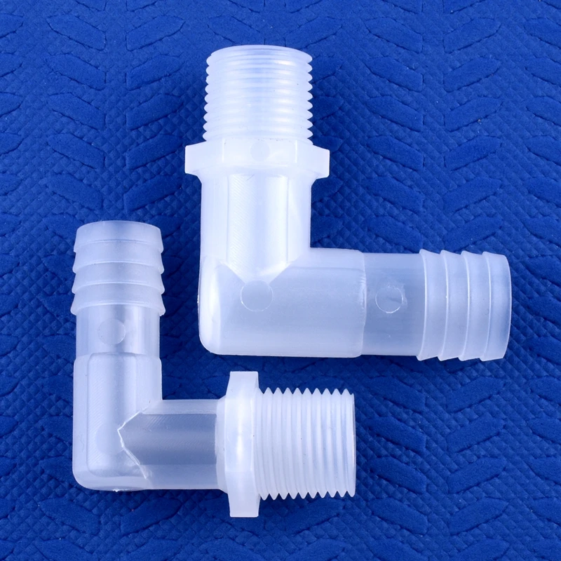 5~200pcs G1/2 Male Thread To 6.4~19.5mm PP Pagoda Elbow Connector Aquarium Tank Air Pump Adapter Irrigation Water Hose Joint