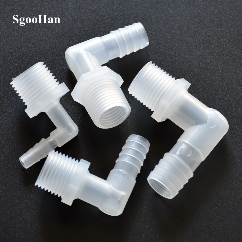 5~200pcs G1/2 Male Thread To 6.4~19.5mm PP Pagoda Elbow Connector Aquarium Tank Air Pump Adapter Irrigation Water Hose Joint