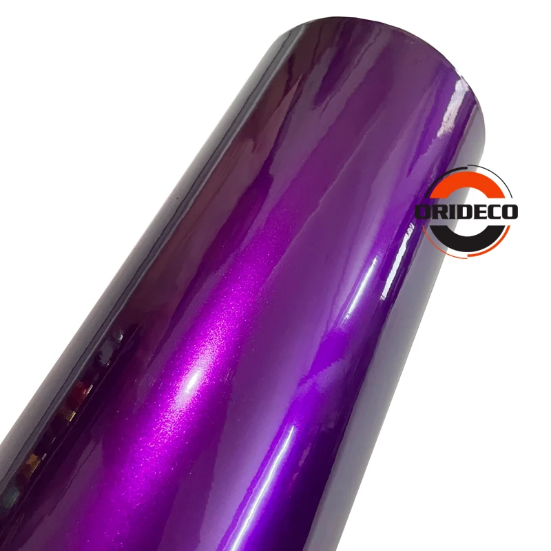 Purple Candy Car Vinyl Wrap Film Ultra Glossy Metallic Car Wrapping Foil Vehicle Sticker Bike Computer Laptop Skin Phone Cover
