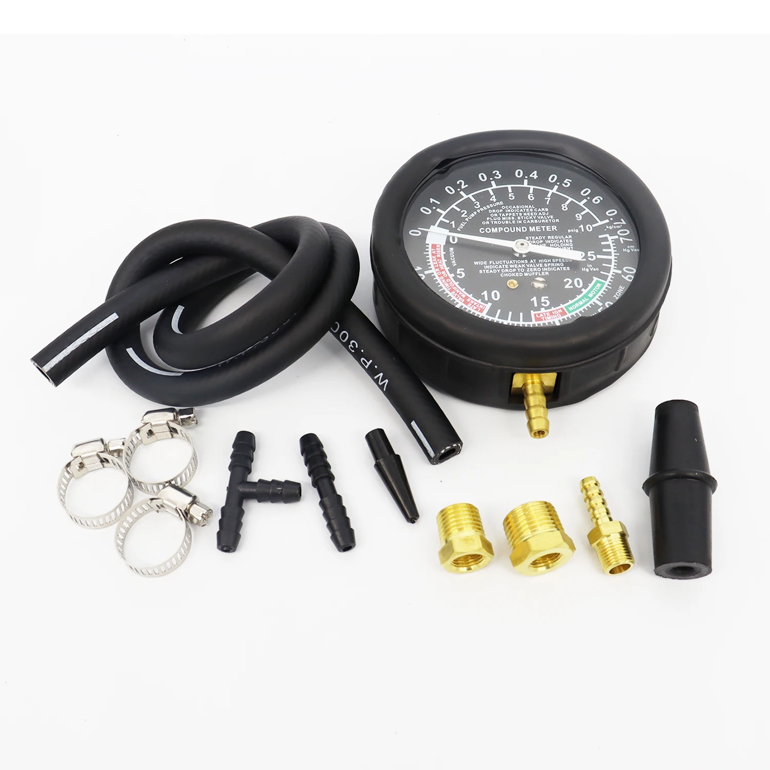 Fuel Pump and Vacuum Tester Gauge, Carburetor Pressure Tester Automotive Vacuum Gauge - Carburetor Pressure Diagnostics