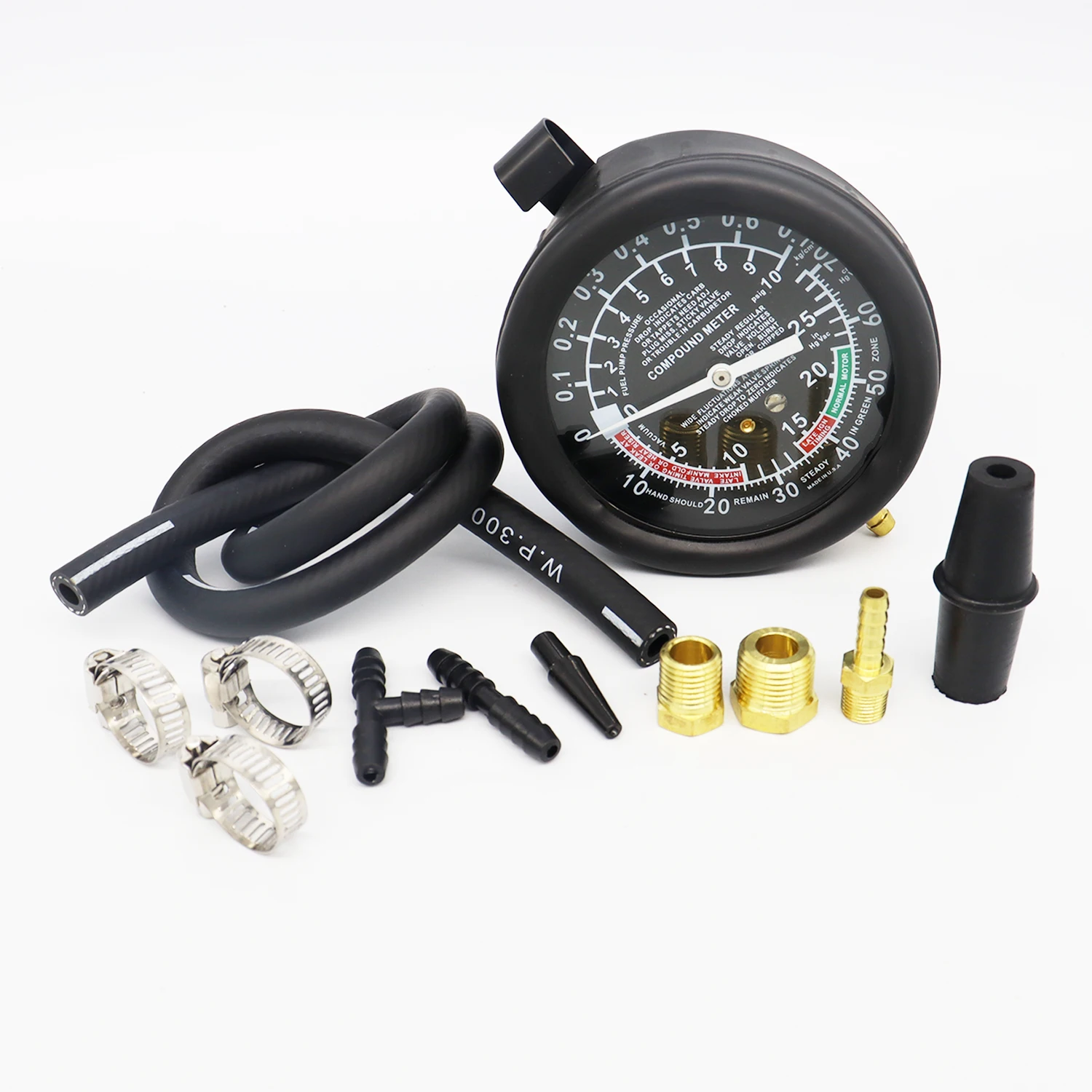 Fuel Pump and Vacuum Tester Gauge, Carburetor Pressure Tester Automotive Vacuum Gauge - Carburetor Pressure Diagnostics