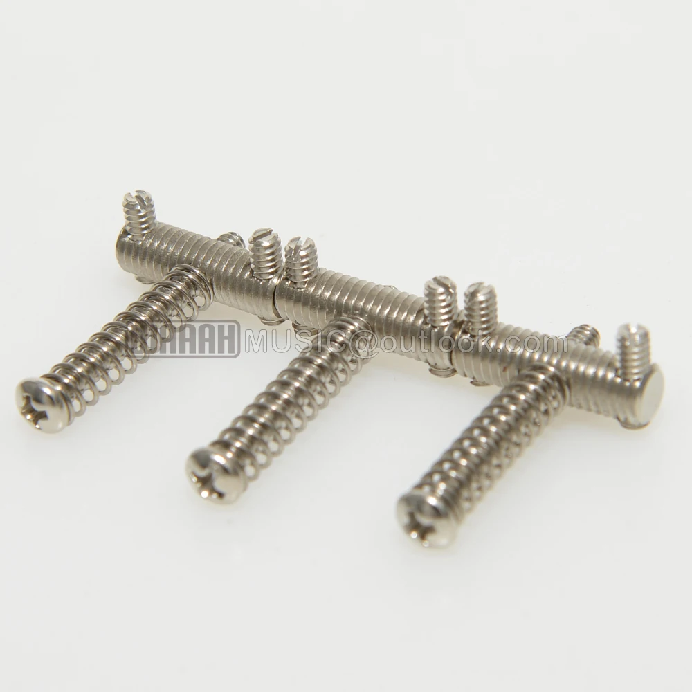 3 Pieces A Set Screws Thread Brass Chrome Material Saddle 60's TL 58 TLcaster Style for Tl Electric Guitar Bridge Replacement