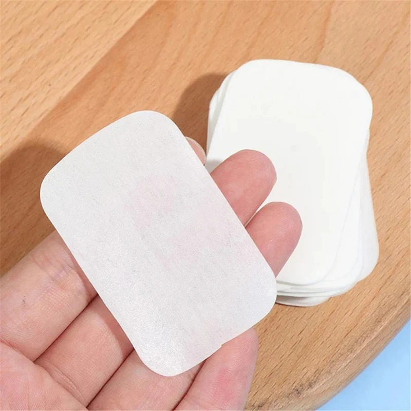 20/50/60/80/100pcs/lot Portable Bath Hand Washing Slice Sheets Outdoor Travel Scented Foaming Soap Paper Bath Clean Soap Tablets