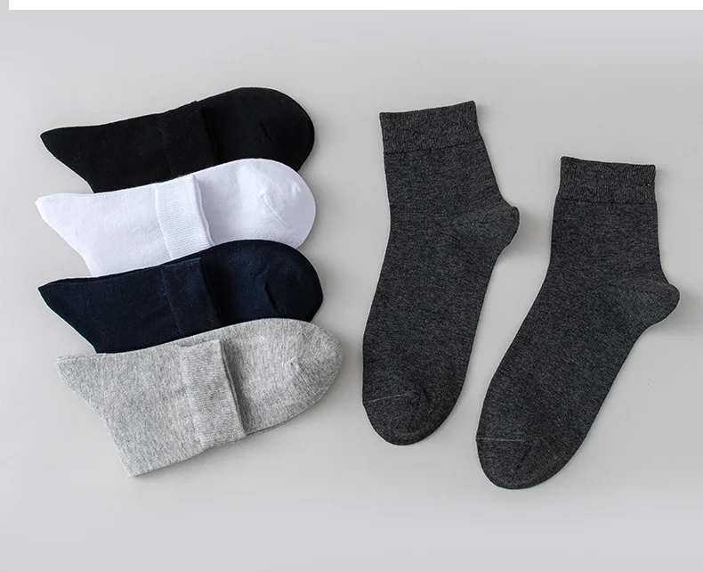 5/10 Pairs High Quality Men‘s Socks Cotton Casual Business Middle Black Breathable Male Crew Socks Dress Gifts Socks Size 38-44