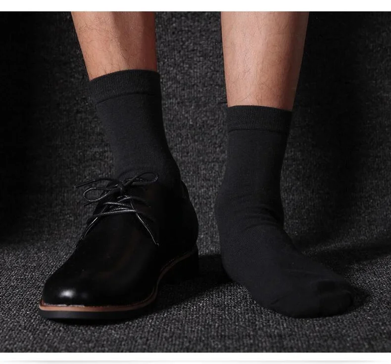 5/10 Pairs High Quality Men‘s Socks Cotton Casual Business Middle Black Breathable Male Crew Socks Dress Gifts Socks Size 38-44